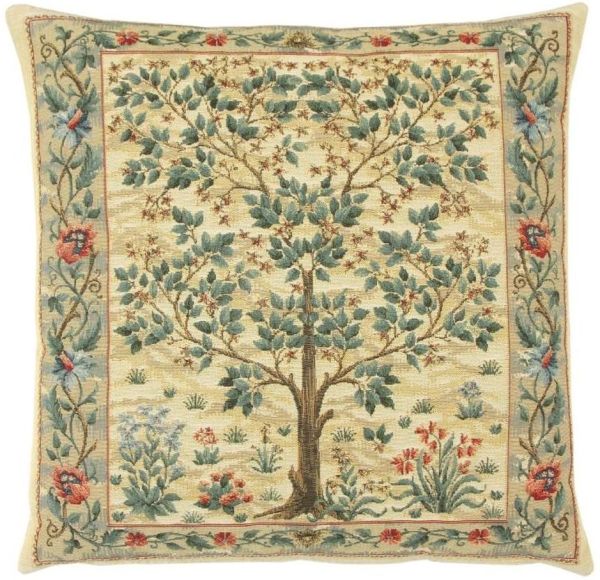 Tree of Life Light Tapestry Cushion - 46x46cm (18